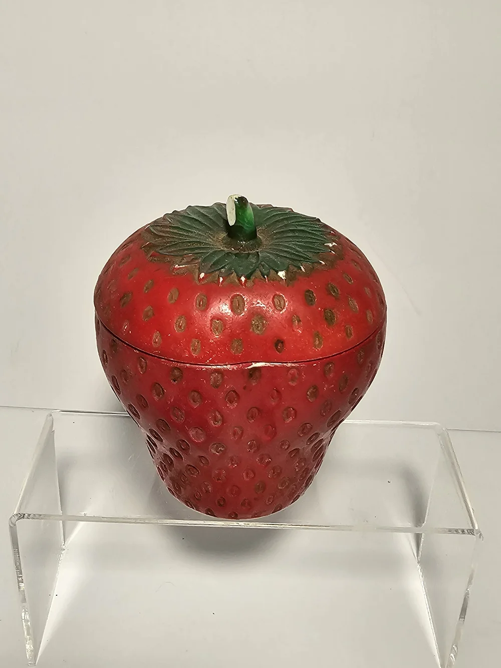 Vtg. Hazel Atlas Strawberry Jam Jelly Jar Container Pot 4